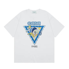 Casablanca Paris Wave & Crocodile Graphic T-Shirt - White