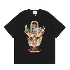 Casablanca Portrait & Arch Montage T-Shirt - Black