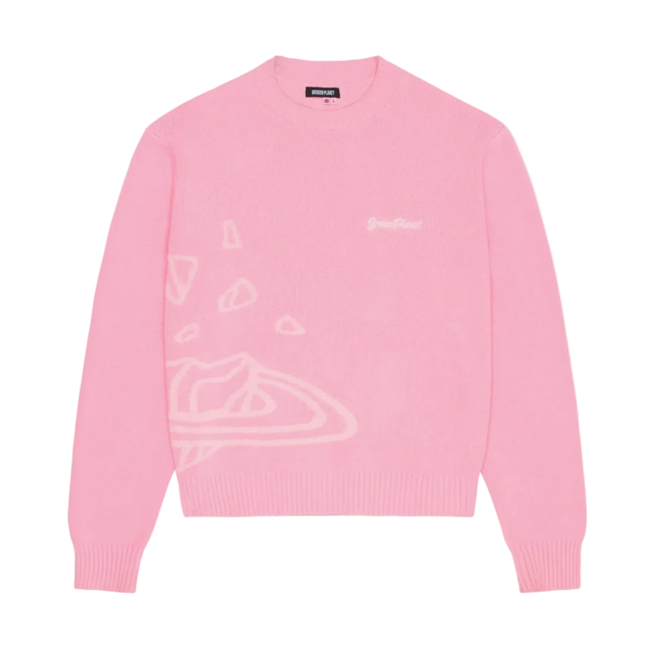 Broken Planet Knit Sweater Candy Pink